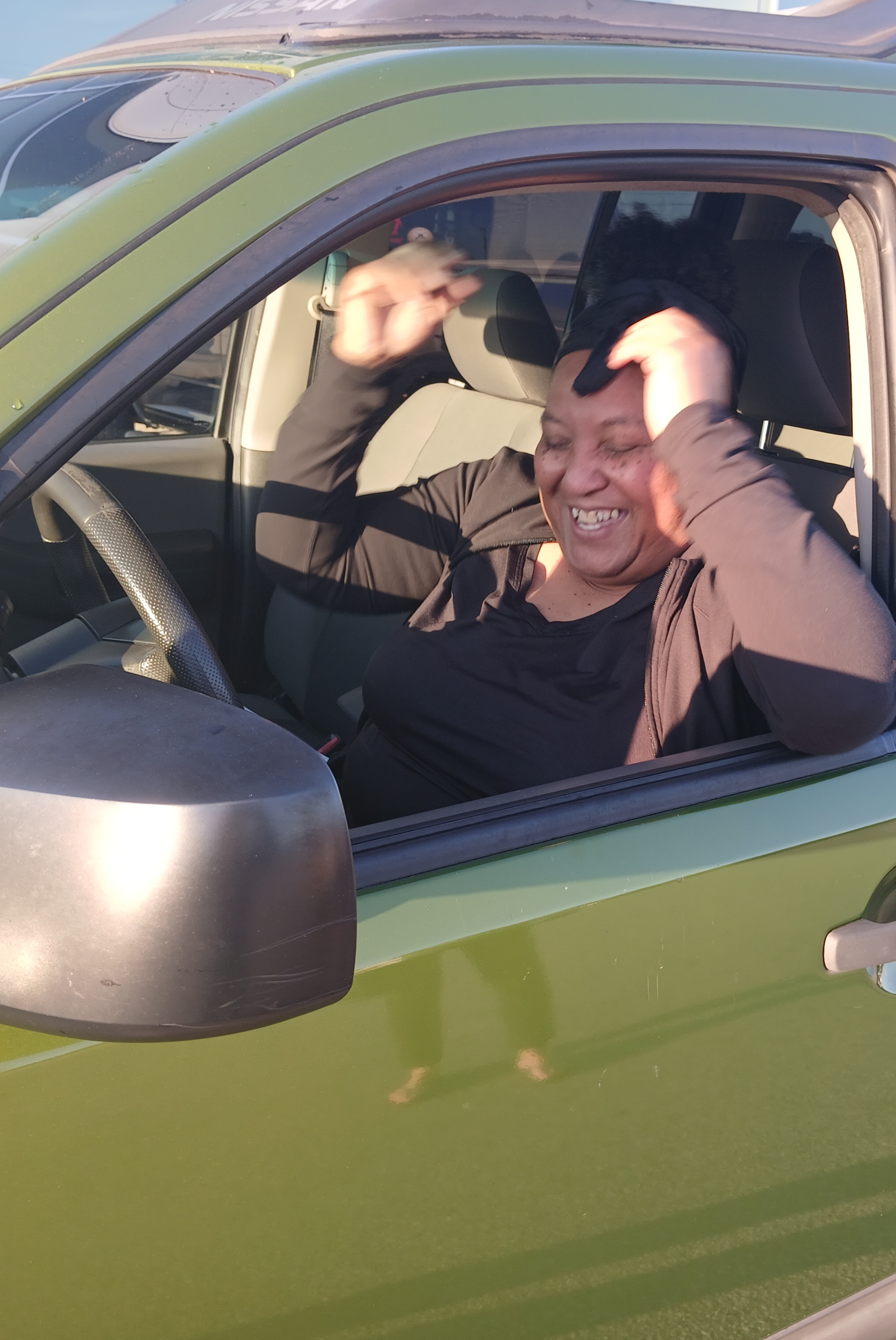 Ride To Work participant celebrating the independence of having her own vehicle